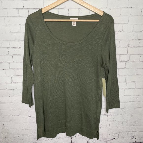 NWT Mercer & Madison Olive Green Top Blouse Small Business Casual Shirt Attire - Picture 1 of 5